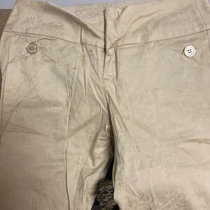 Vintage taunt jr size 3 khaki tapestry print pants